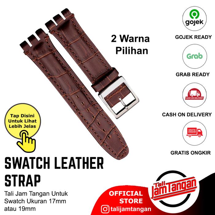 19mm Swatch Croco Leather Strap Tali Jam Swatch Kulit