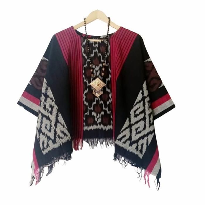 Blus Tenun Blanket Halusan Blouse Tenun Wanita Blus Batik Wanita 009