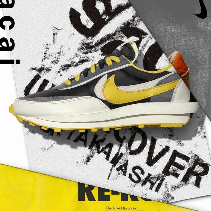 Sacai x Undercover x Nike LD Waffle "Bright Citron Yellow" DJ4877-001