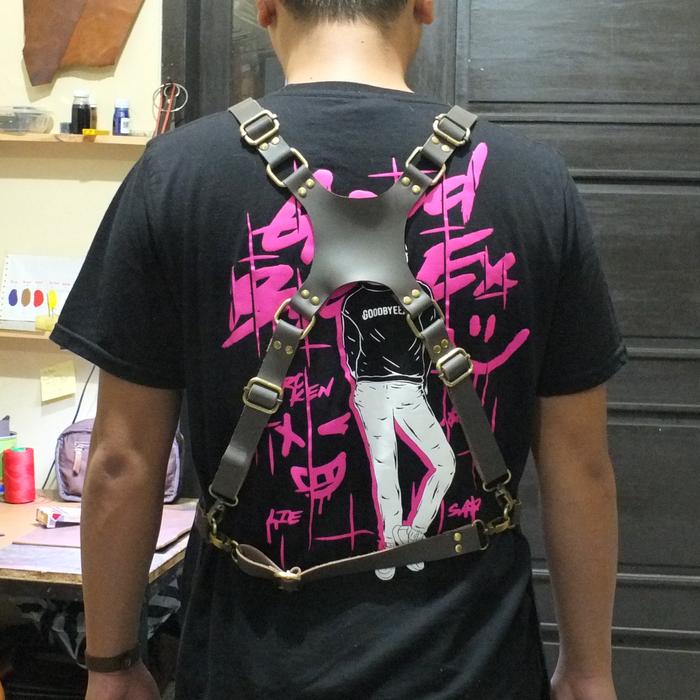 Apron Barista Celemek Kulit Asli Kanvas