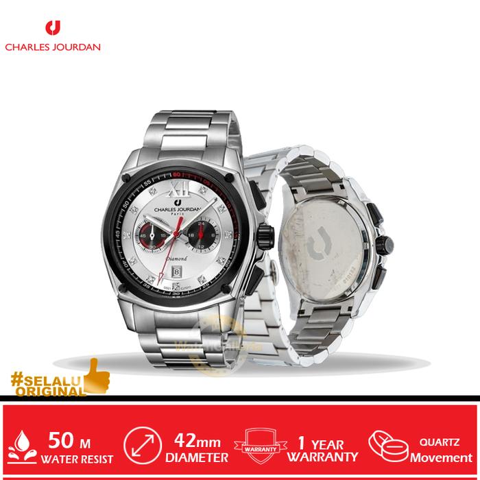 Jam Tangan Analog Man Charles Jourdan CJ1011-1313C DIAMOND Original