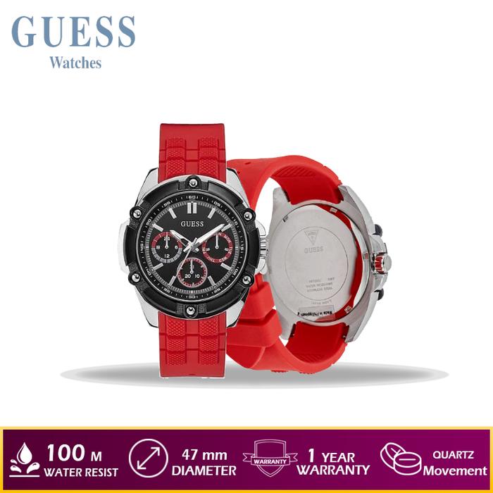 Jam Tangan Pria GUESS W1302G1 - Merah Original