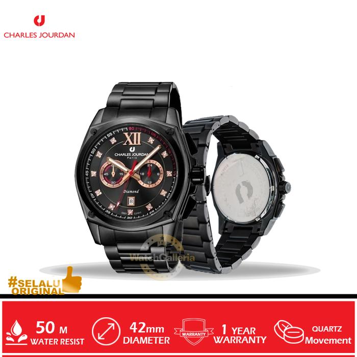 Jam Tangan Analog Man Charles Jourdan CJ1011-1733C DIAMOND Original