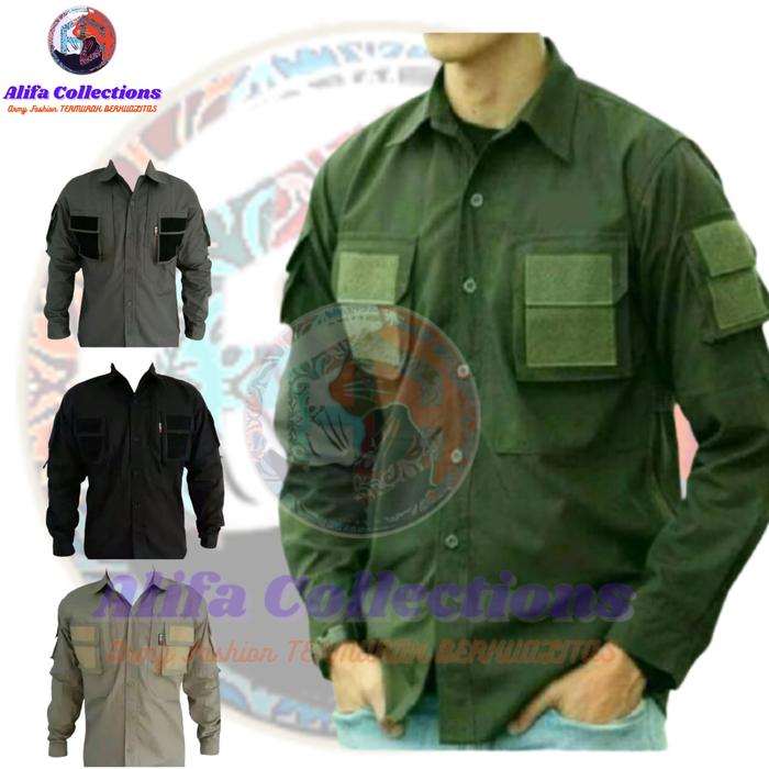 Kemeja Tactical 511 lengan Panjang Pria W-Tac Blekhawk