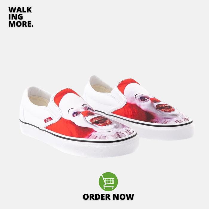BEST DEAL VANS SLIP ON X HOUSE OF HORROR IT ORIGINAL RESMI STORE