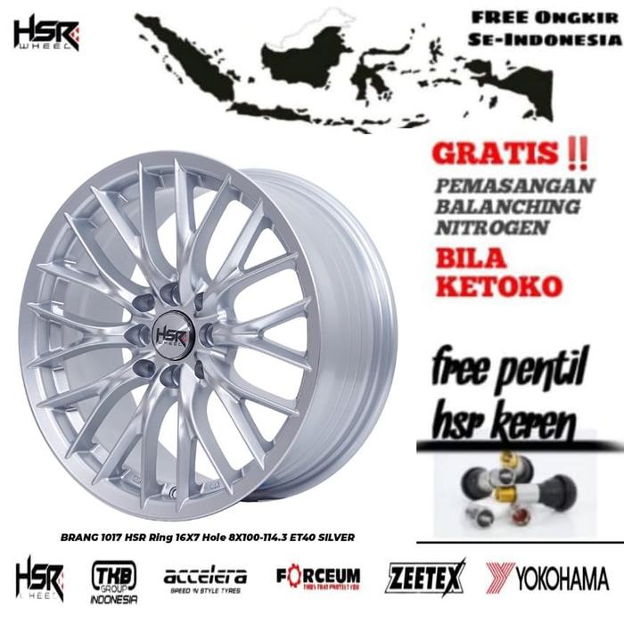 velg mobil hsr BRANG HSR R16X7 H8X100-114,3 terbaru 2021