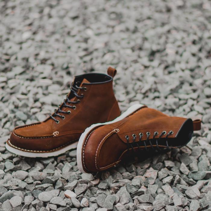 Sepatu Boots Kulit - Vigos Delta Darkbrown