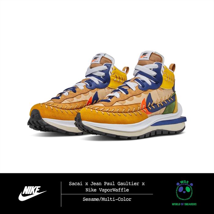 Sacai x Jean Paul Gaultier x Nike VaporWaffle “Sesame Blue”