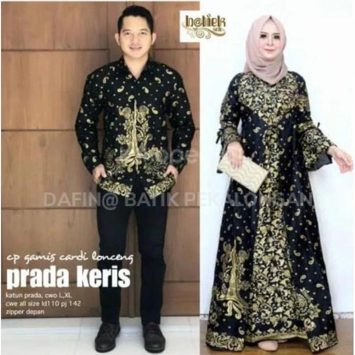 COUPLE BATIK KELUARGA SARIMBIT GAMIS FAMILLY BATIK SERAGAM PRADA KERIS