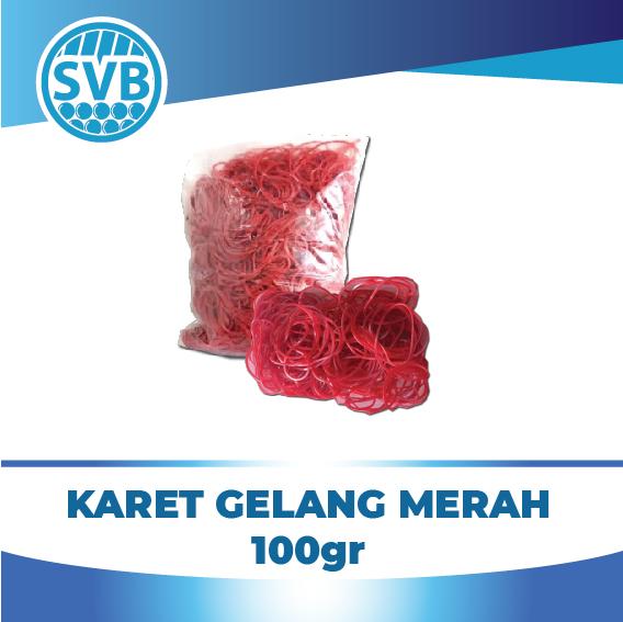 KARET GELANG MERAH 100gr, RUBBER BANDS DK KARET NASI UDUK NASI BUNGKUS