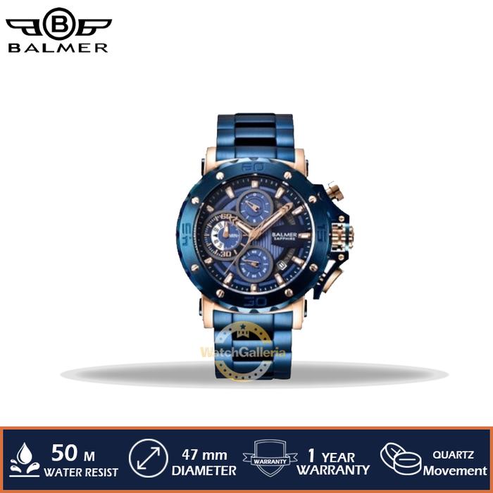 Jam Tangan Pria Balmer B-7975MC BRG-5 Stainless Steel Original