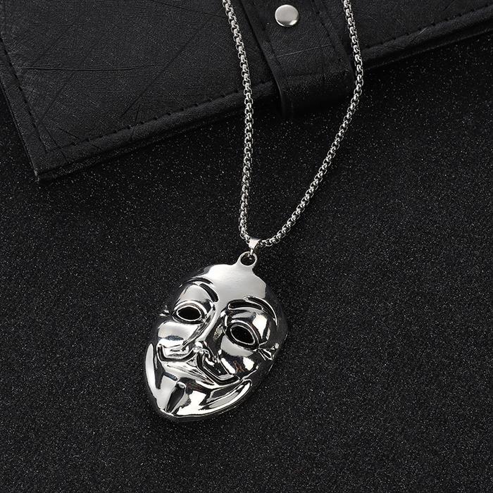Kalung Pria Topeng Vendetta - V For Vendetta Anonymous Mask Necklace