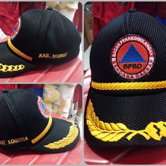 topi BPBD + bordir nama