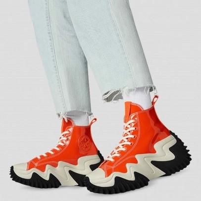 Converse Run Star Motion High Patent Leather/Canvas Bold Mandarin