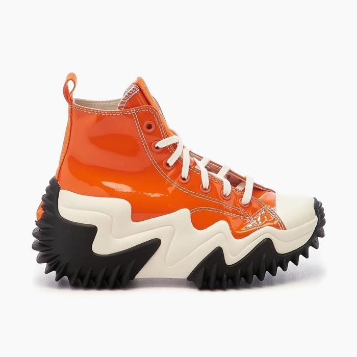 Converse Run Star Motion Patent Leather "Bold Mandarin"