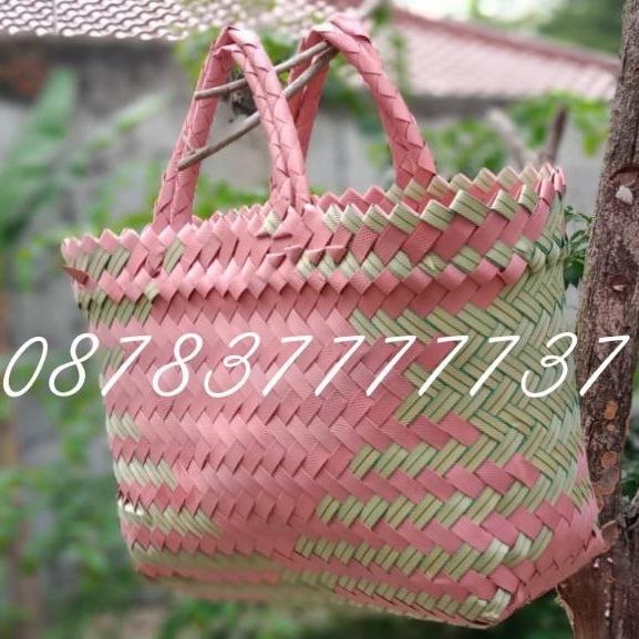 TAS ANYAMAN PLASTIK LURIK PARCEL BERKAT