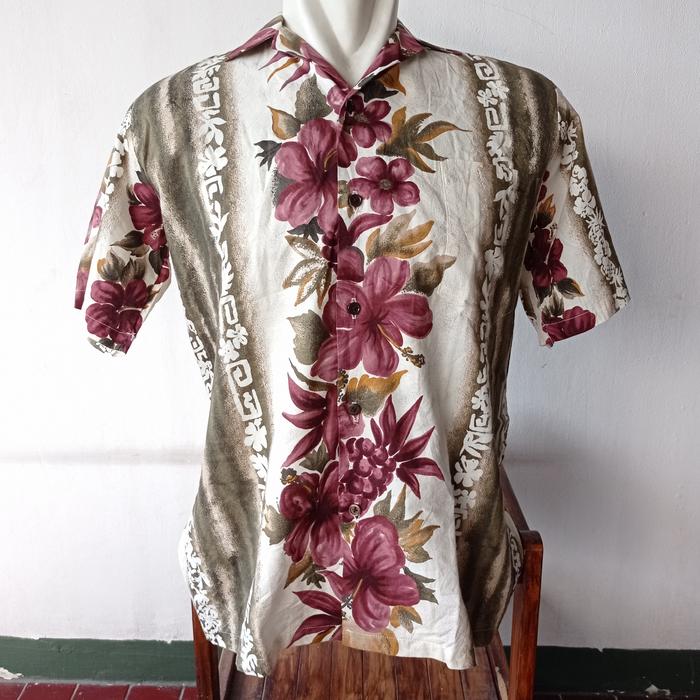 Kemeja Hawaii Vintage HILO HATTIE Hawaiian Shirt