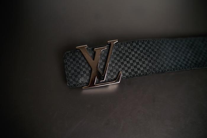 Louis Vuitton Initiales Belt Mini Damier Suede and Leather Wide "ORI"