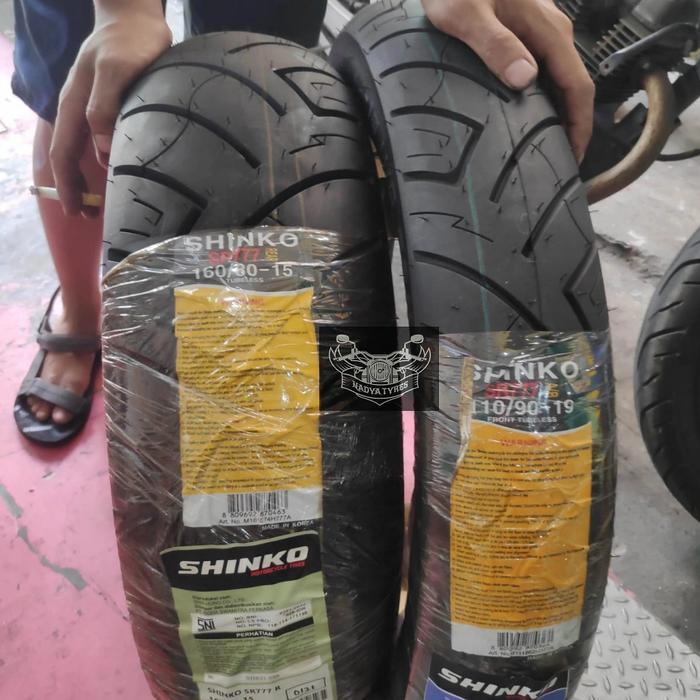 Ban shinko SR777 black wall 110/90-19 160/80-15