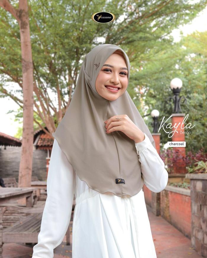 Bergo KAYLA Daily Hijab Tali Belakang Nin Ped SImpel Yessana Original