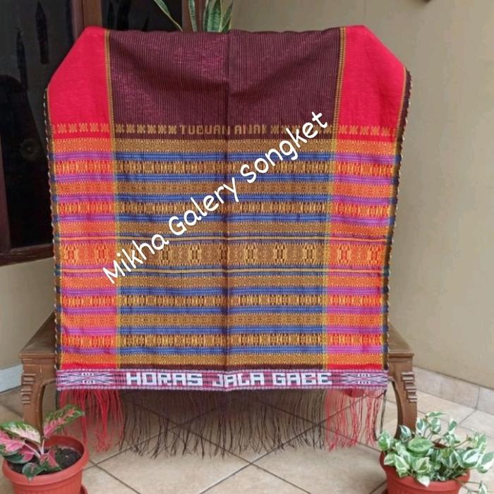 Ulos Ragihotang Ulos Hela Jumbo Mesin Ulos Ragi Hotang Garis Biru