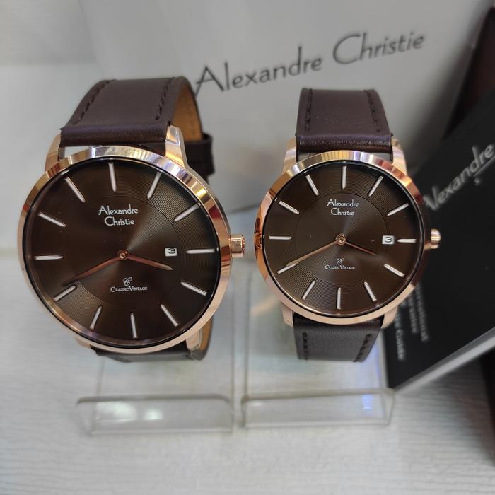 Jam Tangan Analog Couple Alexandre Christie Ac 8653 MD/LD All Stainles