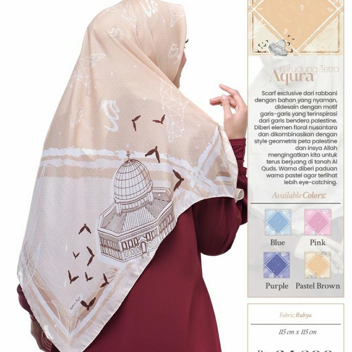 Rabbani Kerudung Tetra Aqura Jilbab Hijab Segiempat