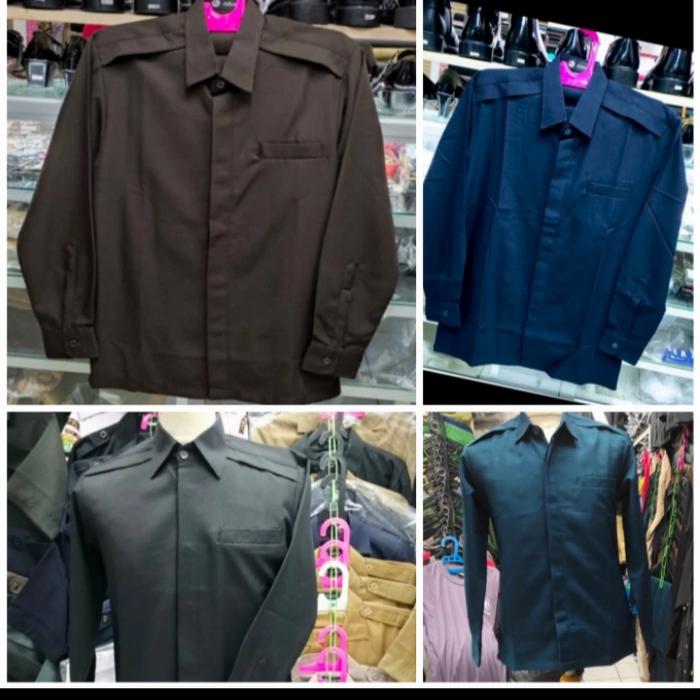 seragam safari pns paspampres pns kantor PDH Abu hitam navy coklat