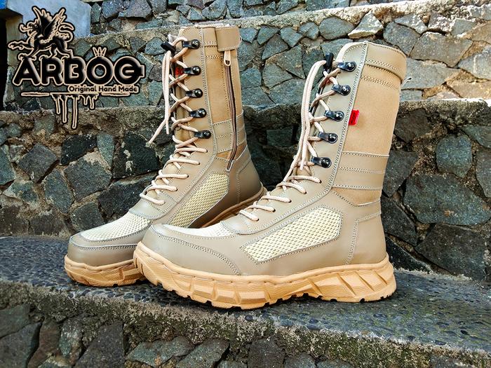 SEPATU ARBOO PDL BOA CREAM GURUN TNI POLRI SECURITY KUAT DAN NYAMAN