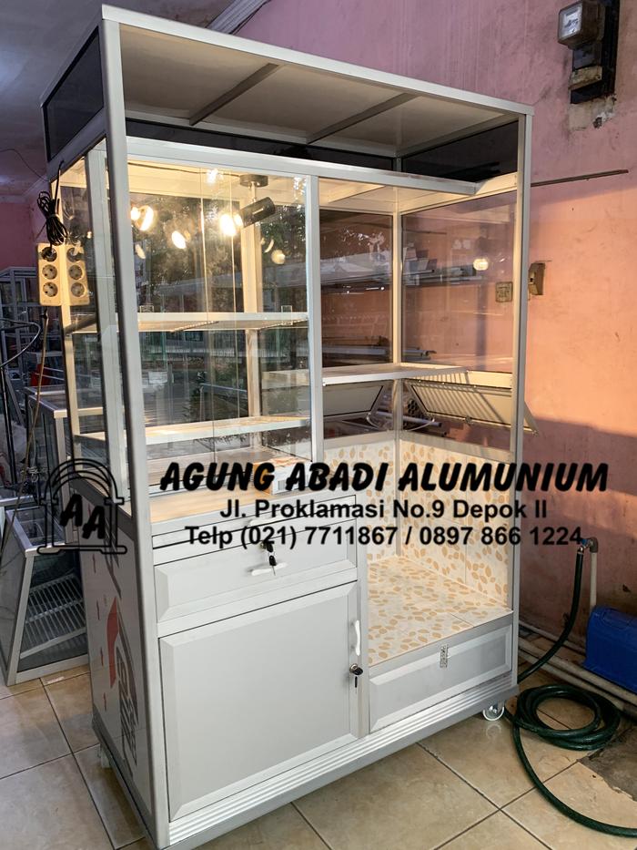 gerobak alumunium ayam chicken