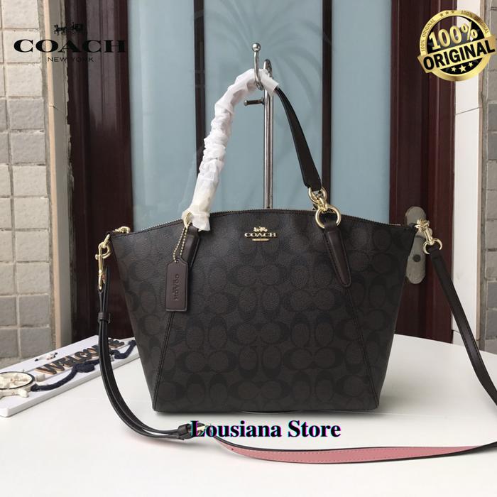 Coach Signature Small Kelsey Brown Black Pink