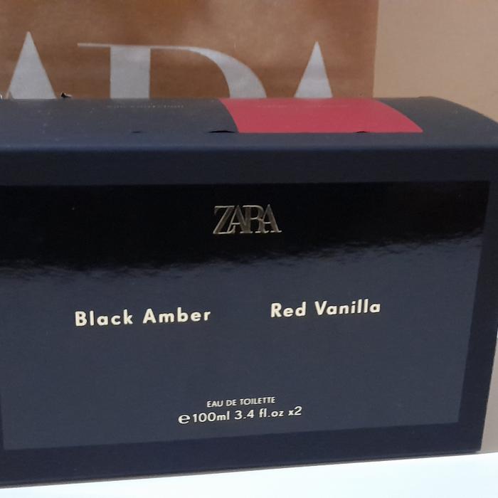 parfum Zara couple red vanita+black amber original
