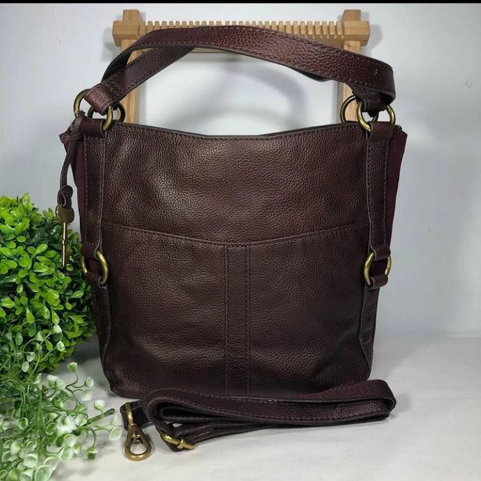 Fossil Sam Shopper Claret Red