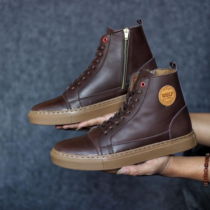 SEPATU BOOTS SNEAKERS PIEDE BEMBI ORIGINAL LEATHER GENUINE BRUSH OFF