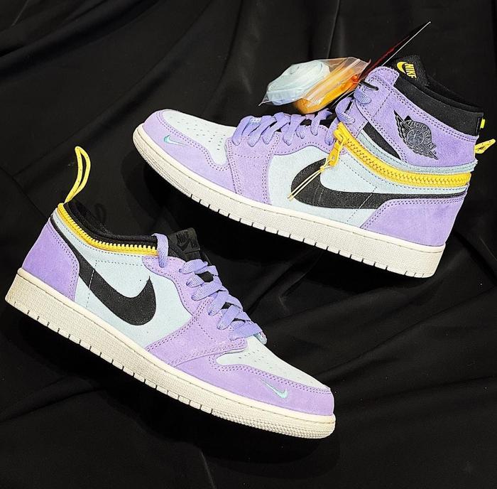 AIR JORDAN 1 SWITCH PURPLE SNEAKERS AUTHENTIC 1000%