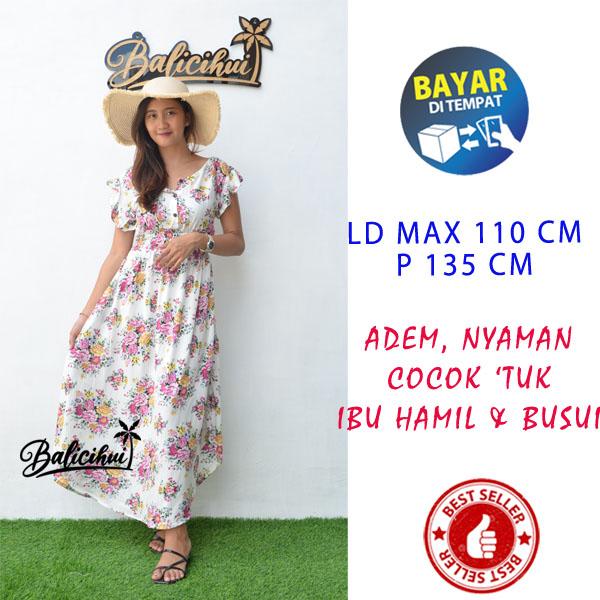 Balicihui Dress Moza Kancing Dress Busui Long Dress Bali Menyusui