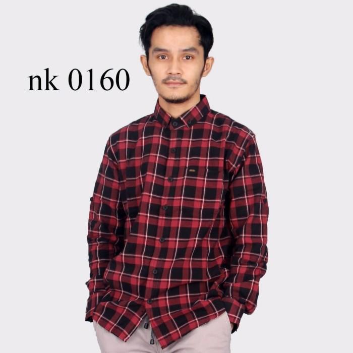 TOPTEN Kemeja Kotak Kotak Pria Lengan Panjang Bahan Katun Regular Fit