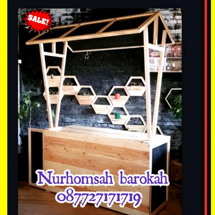 booth jati belanda/gerobak kayu/booth jati belanda