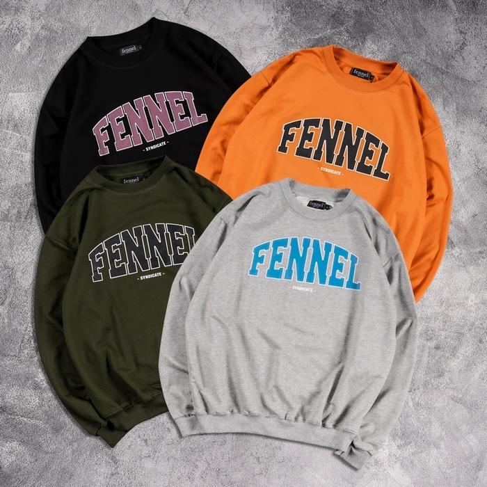 [JC05] Jaket CrewNeck Distro Motif FENNEL -SYNDICATE-