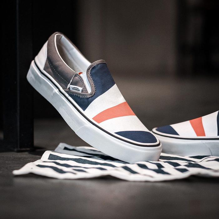 Vans Slip-On Custom Made For You Blue / White / Spice Orange ORIGINAL