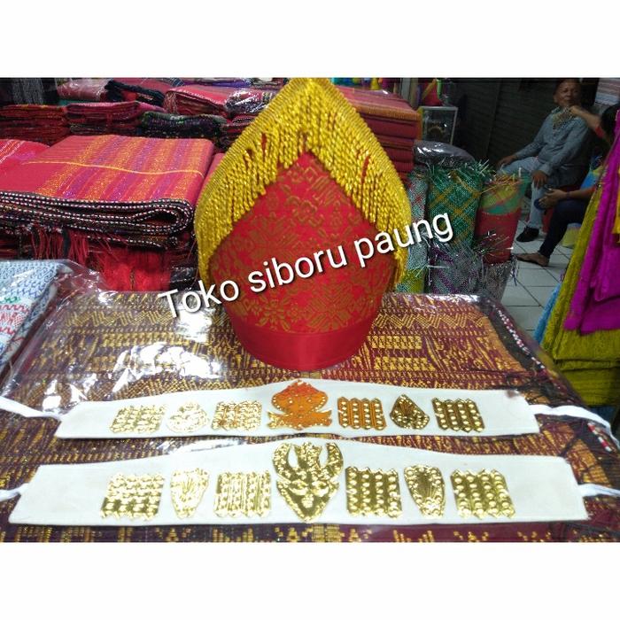 sortali pengantin dan topi pengantin sortali putih