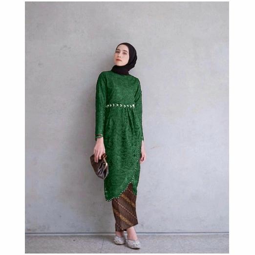 Kebaya tunik atasan Brukat kondangan amora