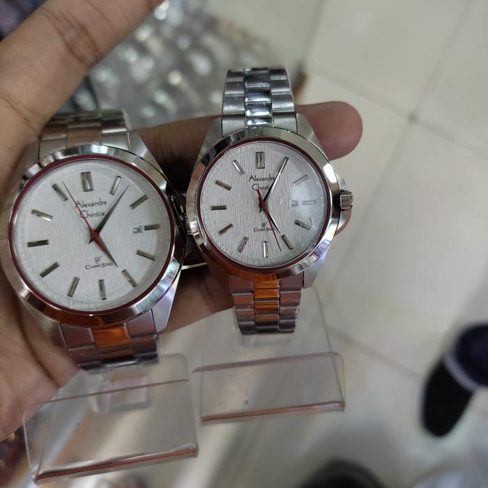 Jam Tangan Analog Couple Alexandre Christie Ac 8644 MD/LD Stainless St