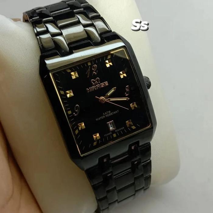 Mirage 7716BSP-M pria/wanita/jam tangan mirage original hitam/gold/com