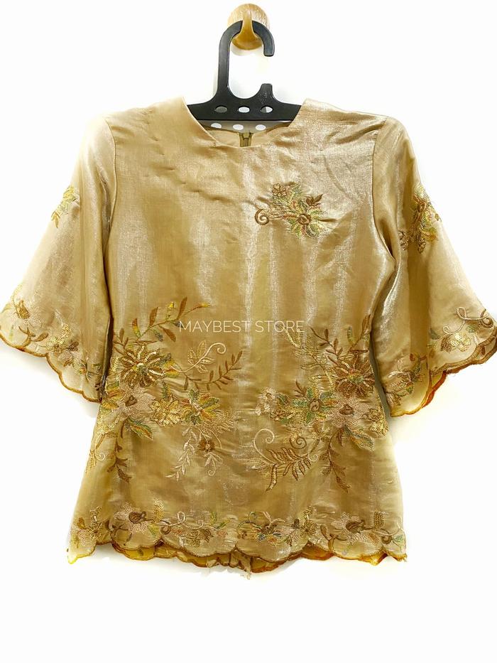 SETELAN CELANA PANJANG WANITA DAN KEBAYA MODERN CANTIK WARNA EMAS