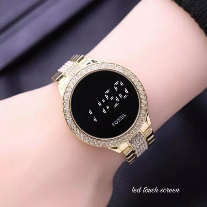 Jam tangan wanita Elegant/ Jam tangan Fossil rantai touch