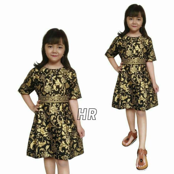 DRESS BATIK PRADA BAKUNG DRESS ANAK PEREMPUAN COUPLE KELUARGA SET