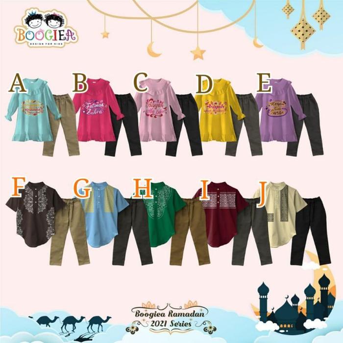 Set BOOGIEA RAMADHAN usia 4-12th / Setelan baju muslim anak