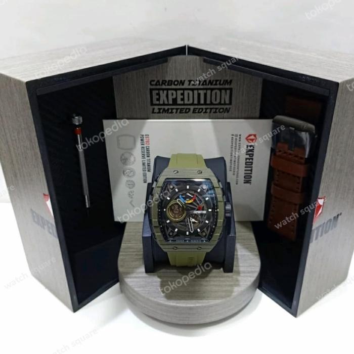 Expedition Original Carbon Titanium Automatic E6782 Green Black