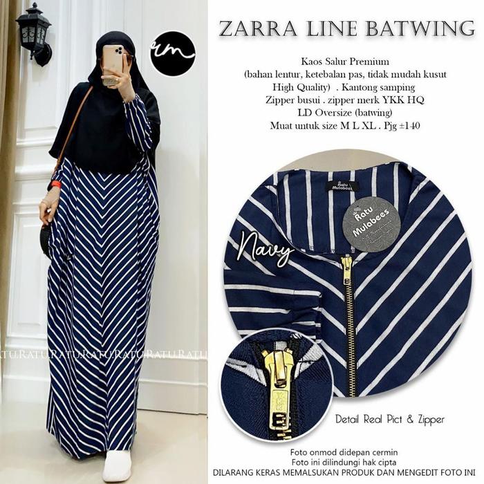 gamis dres wanita terbaru zarra line batwing good quality